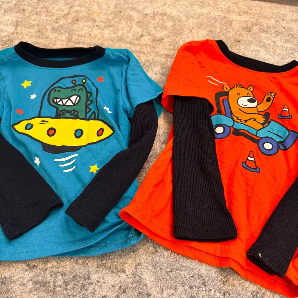 Large lot of Toddler 2T Long Sleeve Shirts and Sweaters Set of 11 Tops - Picture 5 of 12